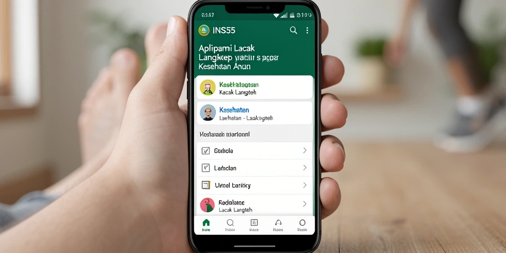 Tampilan antarmuka aplikasi INS55 yang menarik dan informatif.