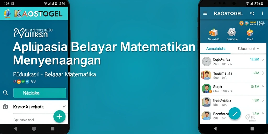 Antarmuka KAOSTOGEL yang interaktif dan menarik untuk belajar matematika.