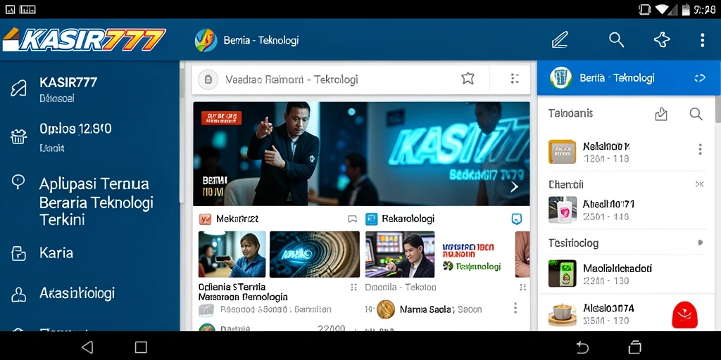 Antarmuka KASIR777 menampilkan berita teknologi yang jelas dan informatif.