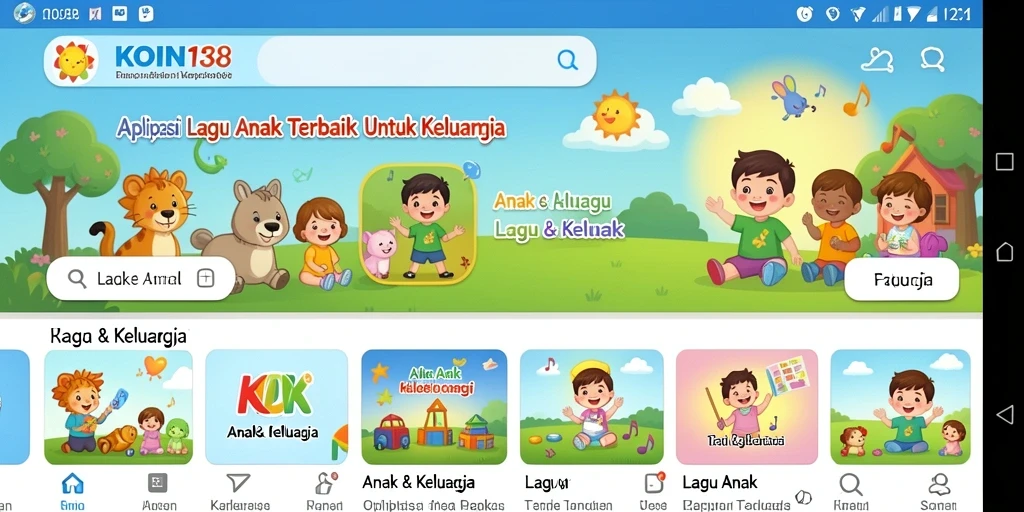Tampilan antarmuka KOIN138 yang menarik dan ramah anak.