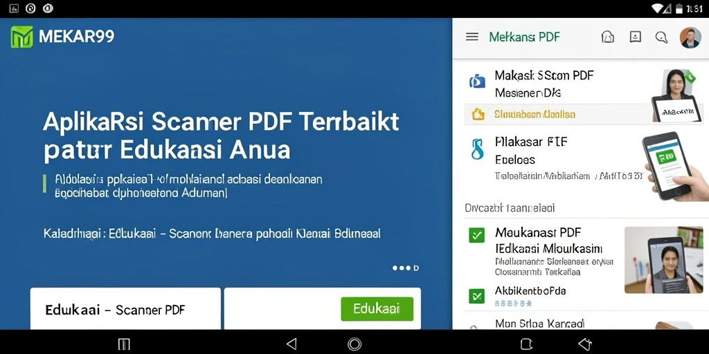 Antarmuka MEKAR99 dengan fungsi pemindaian PDF yang intuitif.