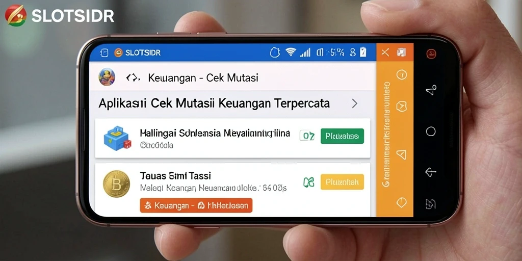 Screenshot antarmuka SLOTSIDR yang menampilkan fitur Cek Mutasi.