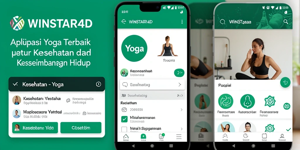 Tampilan antarmuka aplikasi WINSTAR4D yang informatif untuk latihan Yoga.